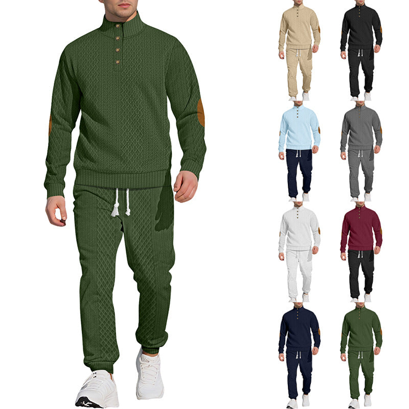Men's Patterned Knit Leisure Set