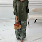 Women's Leisure Pants and Casual Top Set