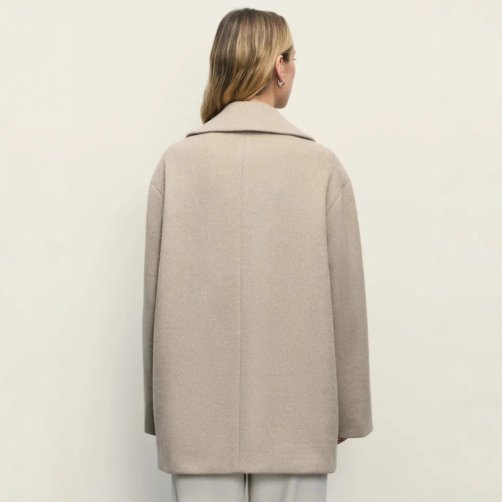 Women's Elegant Double-Breasted Coat Jacket
