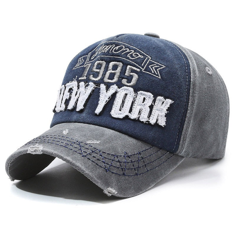 Men's Distressed Cotton Graphic Baseball Cap