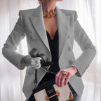 Women's Elegant Blazer with Gold Button Detail