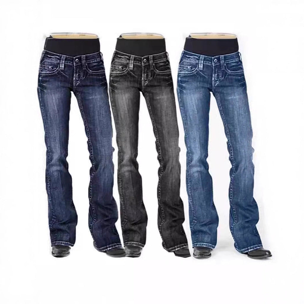 Elegant Bootcut Jeans with High Waist
