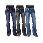 Elegant Bootcut Jeans with High Waist