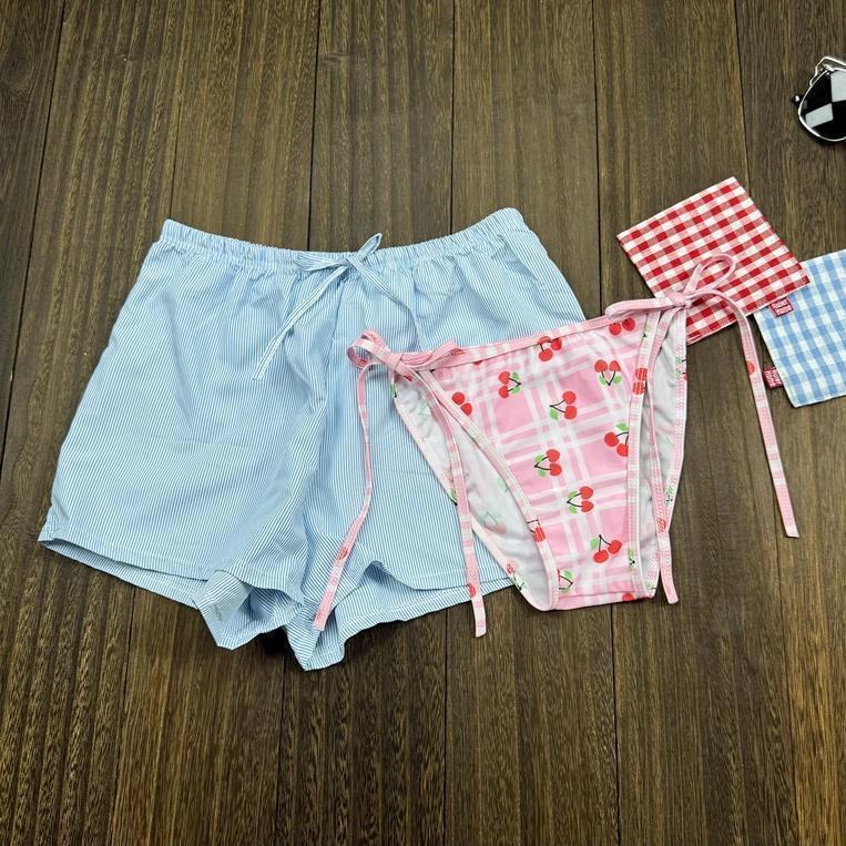 Women's Swimsuit Set with Playful Cherry Motif