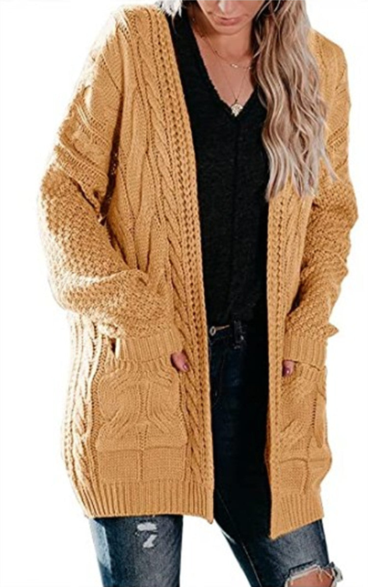 Women's Chunky Knit Cardigan with Pockets