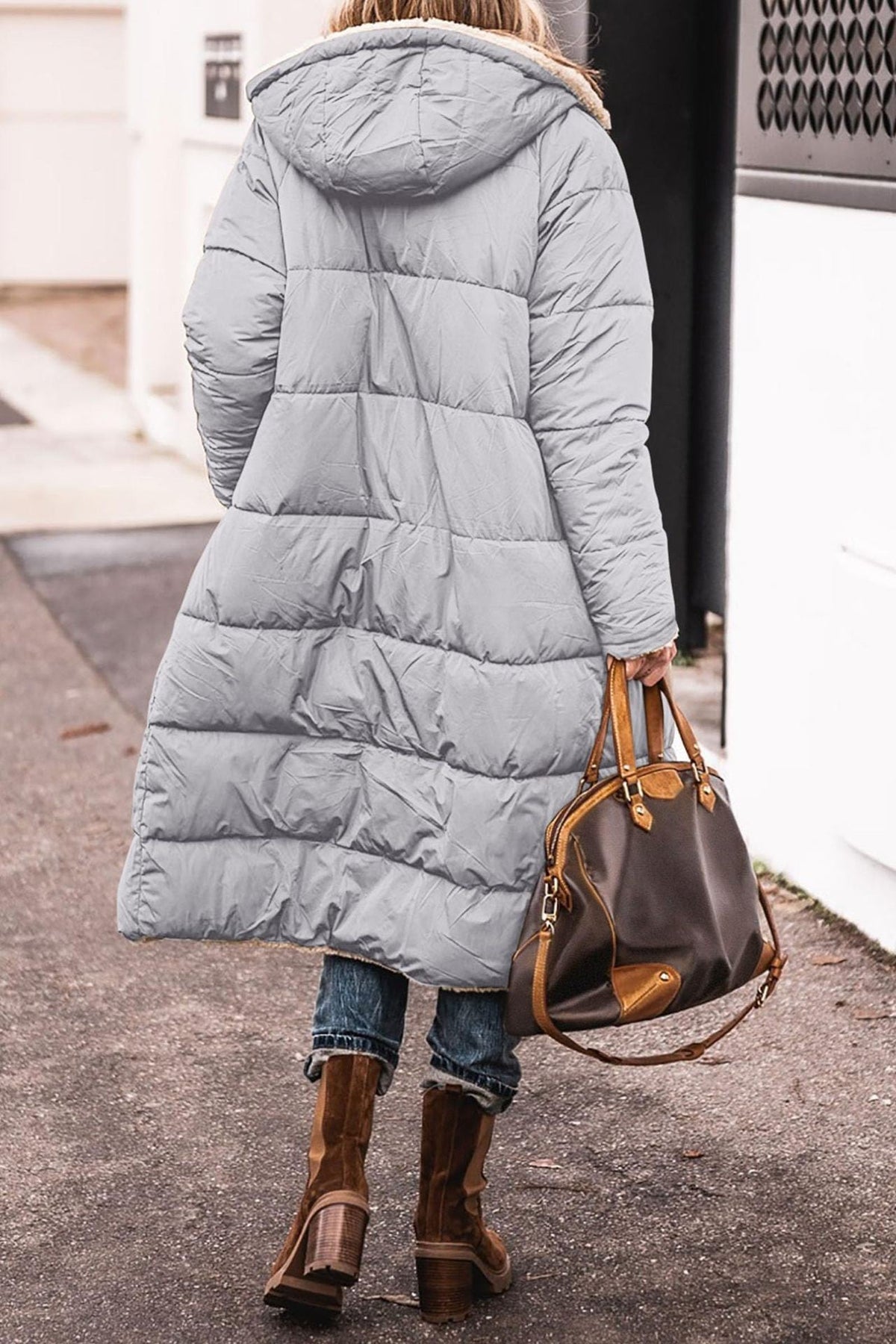 Women's Lined Parka with Hood and Casual Cut