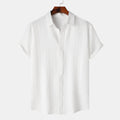 Women's Short Sleeve Shirt with Textured Pattern