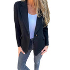 Women's Elegant Wool Jacket with Slim Fit