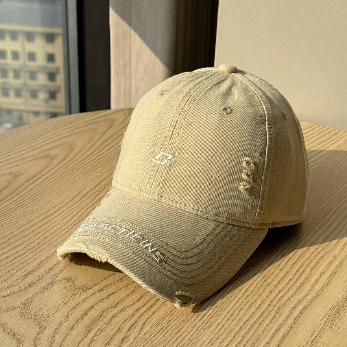 Men's Distressed Denim Baseball Cap