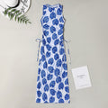 Women's Sleeveless Beach Dress with Elastic Waist