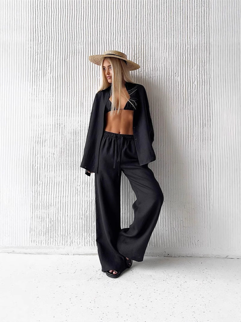 Women's Airy Pantsuit with Relaxed Fit