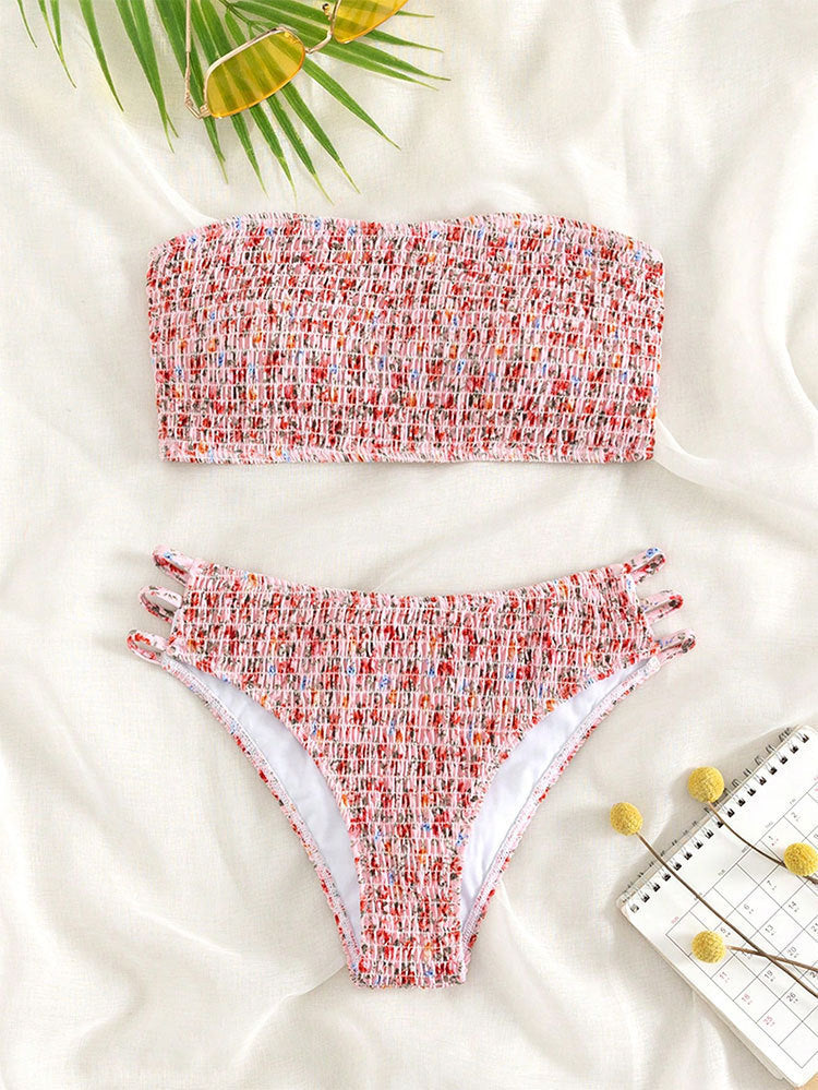 Women's Bandeau Bikini with Sophisticated Knot Design