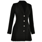 Elegant Short Dress with Pleats and Deep Neckline