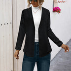 Women's Elegant Long Jacket with Soft Fabric and Open Cut