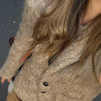Women's Elegant Blazer Jacket in Quality Fabric with Fine Pattern