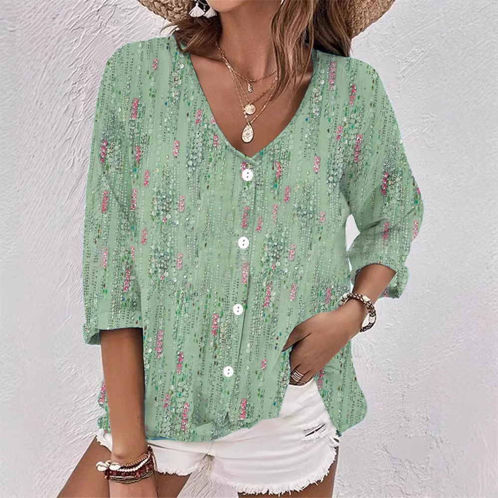 Women's Floral Print Blouse with Casual Fit