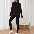 Women's Casual Ribbed Knit Set