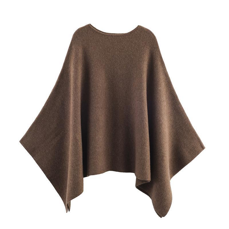 Elegant Poncho in High-Quality Material with Asymmetrical Cut