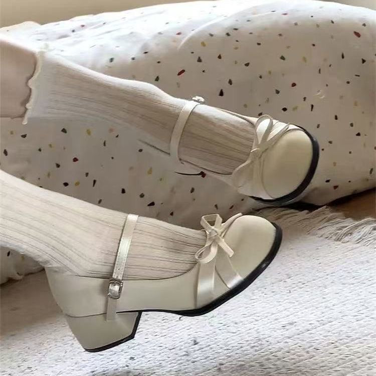 Women's Ballet Flats with Decorative Bow and Stable Sole