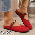 Women's Ballet Flats with Elegant Strap Trim