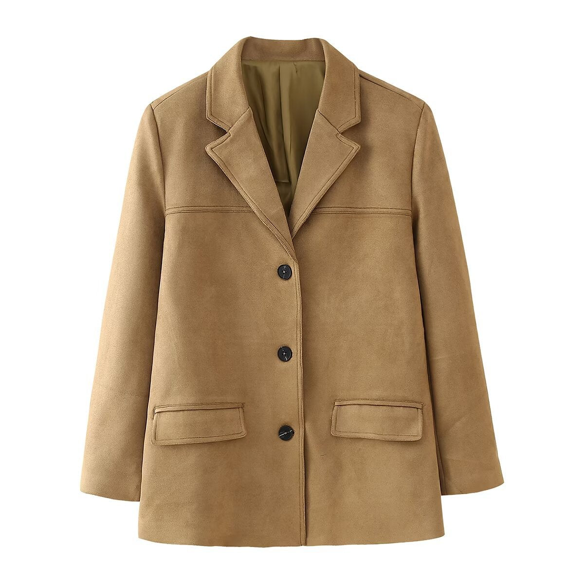 Women's Casual Faux Leather Blazer