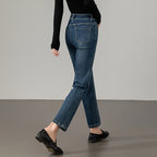 Women's High-Waisted Fabric Trousers