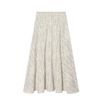 Women's Plaid Maxi Skirt with Flowing Cut