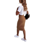 Women's Form-Fitting Skirt with Elastic Waistband and Slim Cut