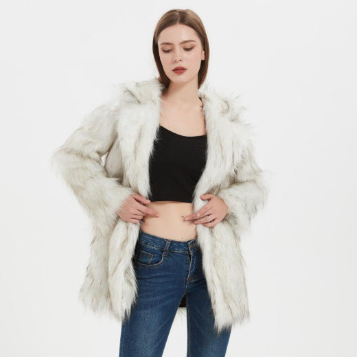 Women's Cool and Casual Faux Fur Jacket