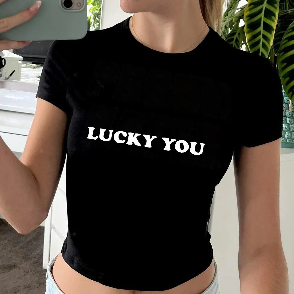 Women's Skull Print Crop T-Shirt