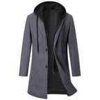 Women's Elegant Coat with Detachable Hood and Fleece Lining