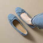 Women's Ballet Flats with Elegant Bow and Soft Lining