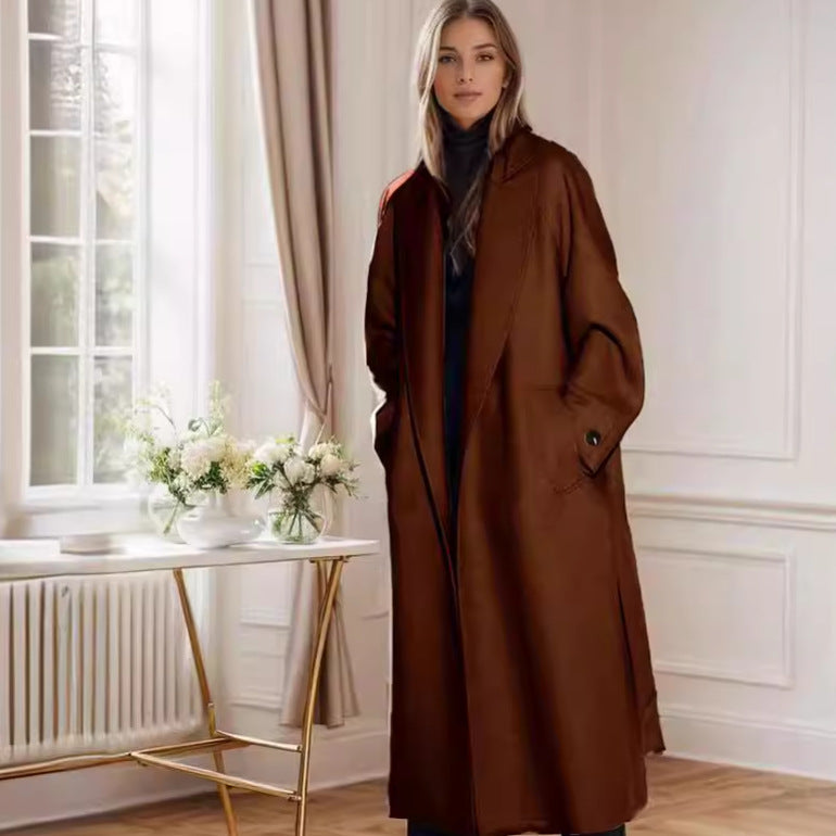 Elegant Duster Coat with Spacious Pockets