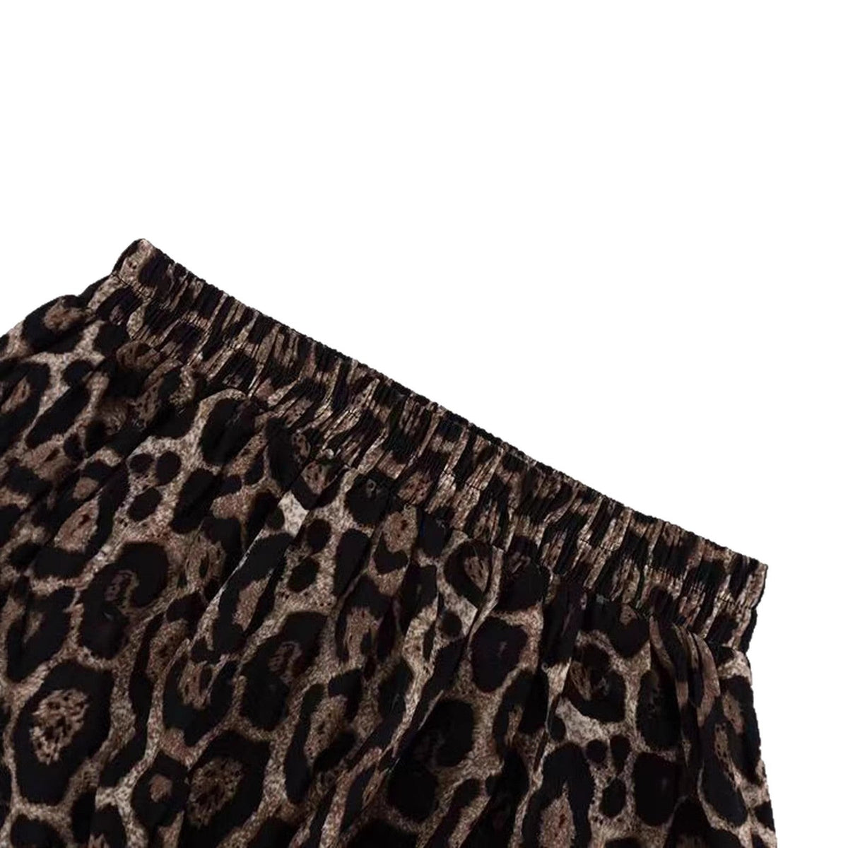 Women's Midi Skirt with Voluminous Cut and Animal Print