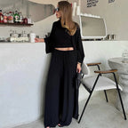 Women's Fashionable Longsleeve and Palazzo Set