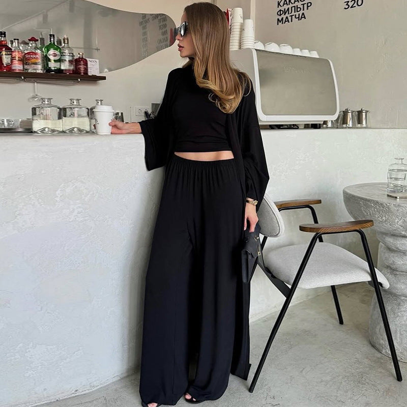 Women's Fashionable Longsleeve and Palazzo Set