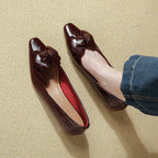 Women's Ballet Flats with Elegant Floral Appliqué