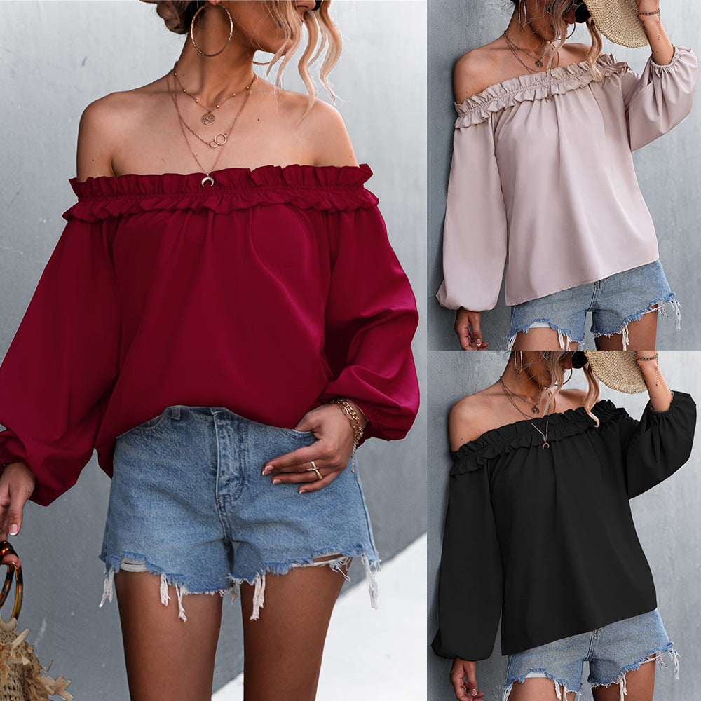 Off-Shoulder Ruffled Blouse