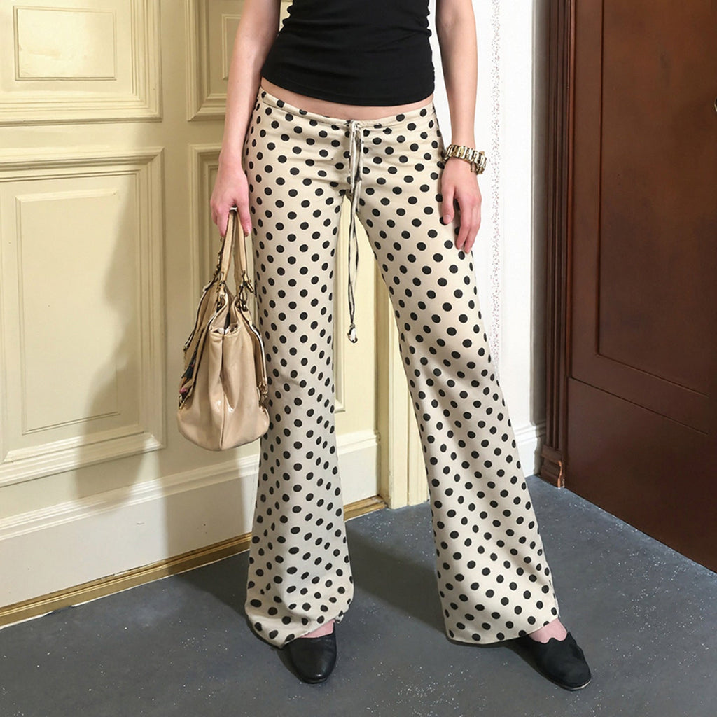 Women's Polka Dot Flared Pants