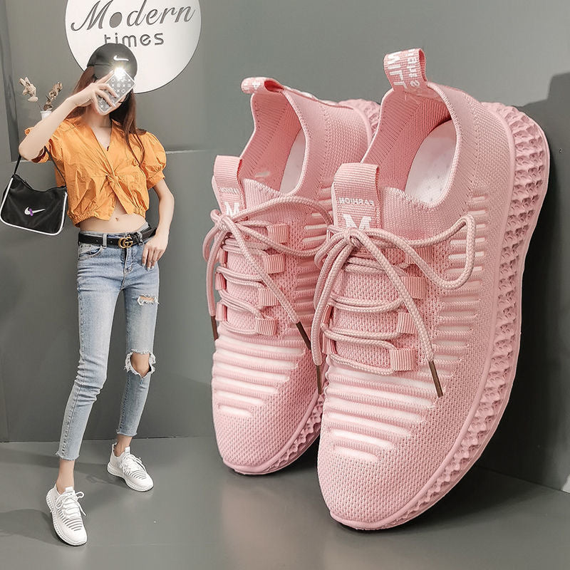 Women's Breathable Sports Sneakers with Flexible Sole