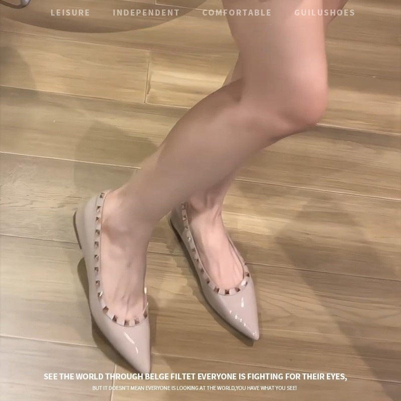 Women's Ballet Flats with Decorative Strap and Comfortable Insole