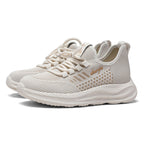 Women's Breathable Running Shoes with Shock-Absorbing Sole and Elastic Details