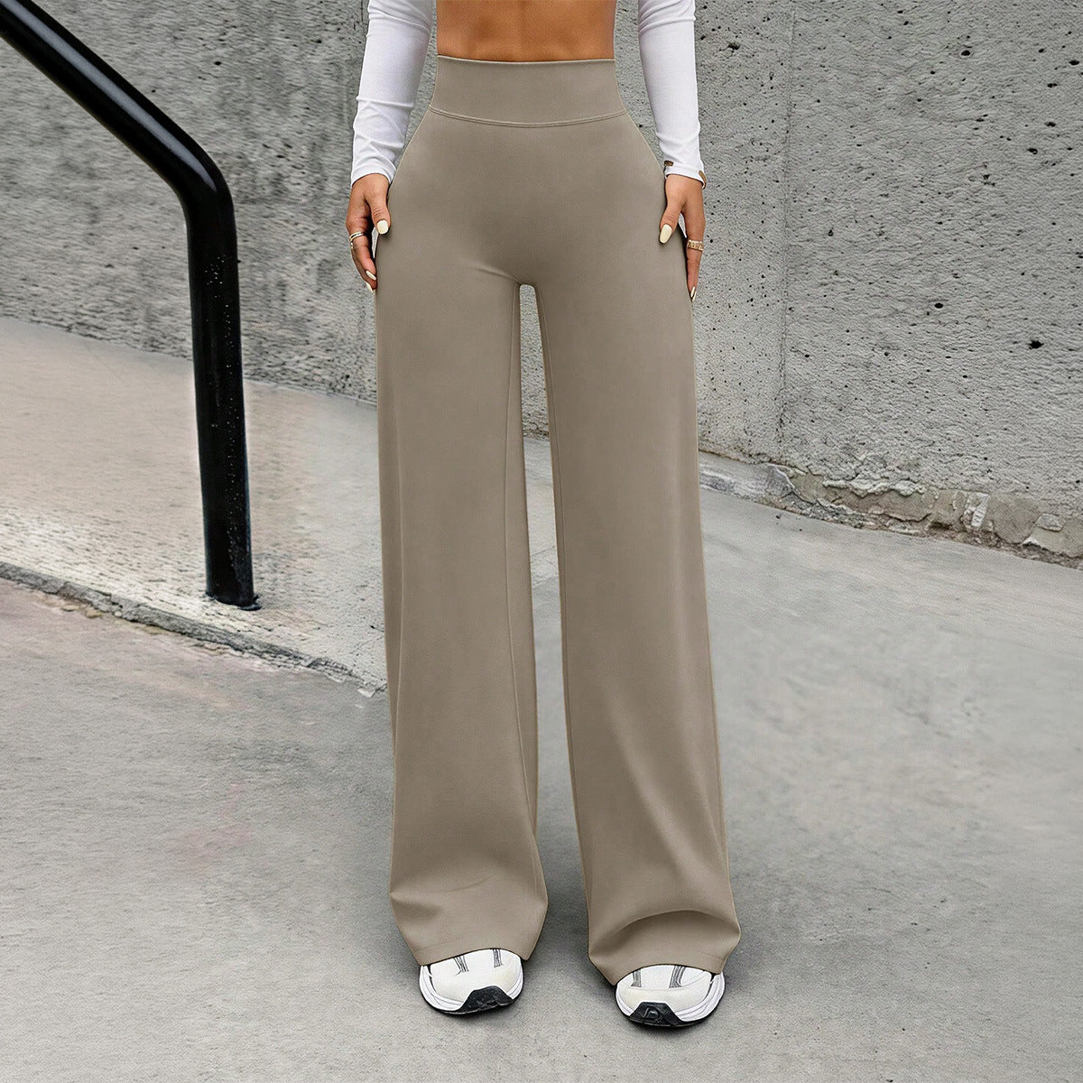 Women's High-Waisted Shaping Lounge Pants with Wide Flares