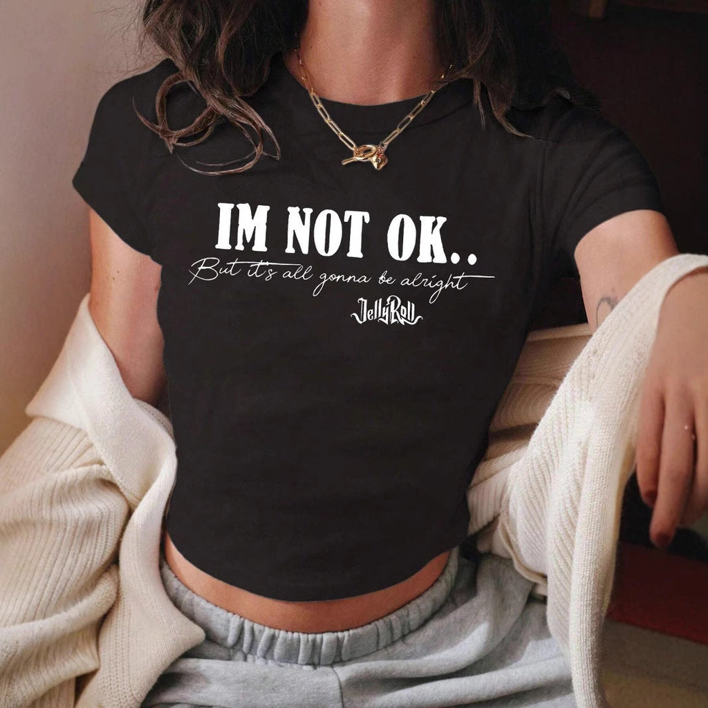 Women's Crop Shirt with Inspiring Lettering