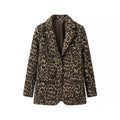 Elegant Leopard Print Blazer