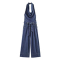 Women's Half-Neck Wide-Leg Jumpsuit