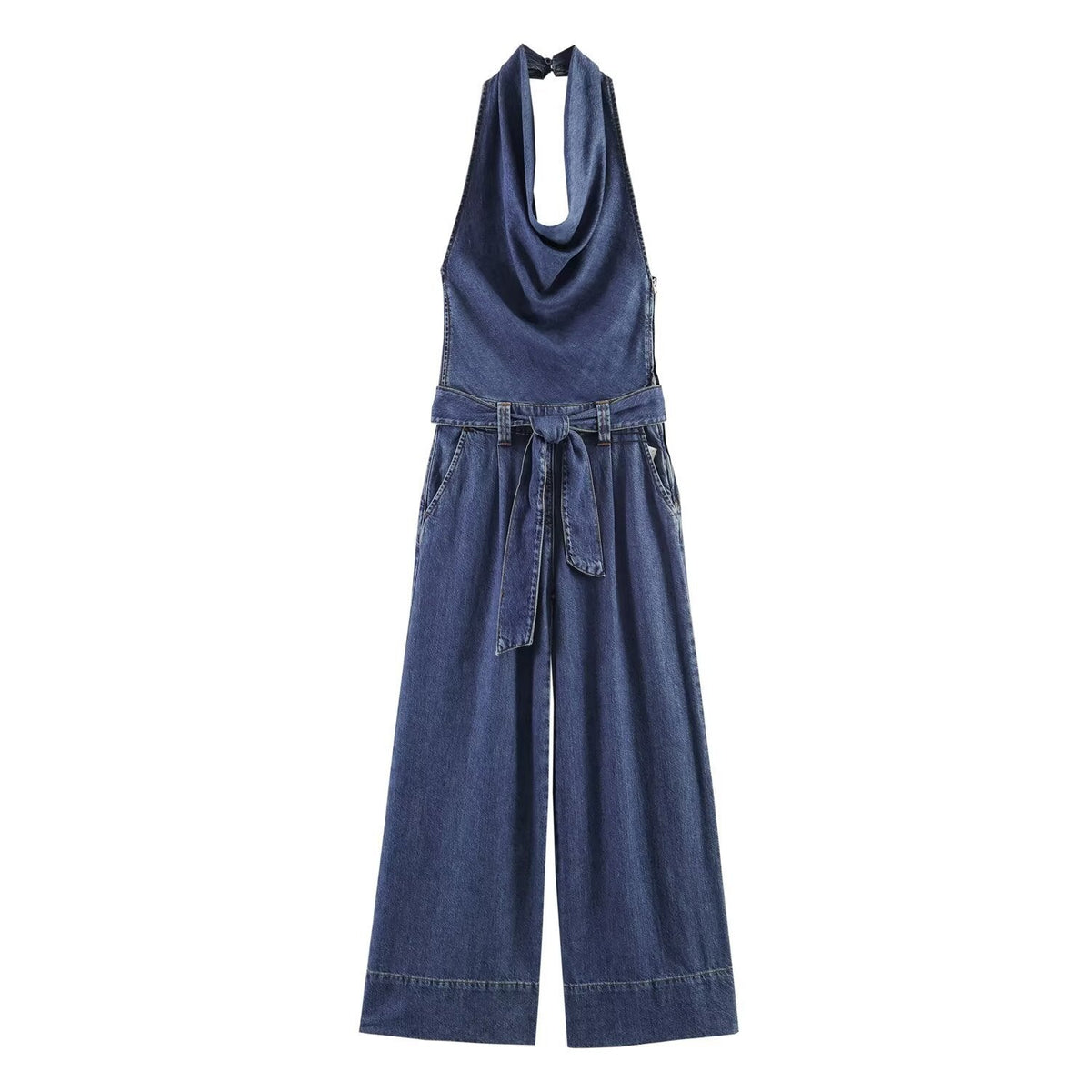 Women's Half-Neck Wide-Leg Jumpsuit