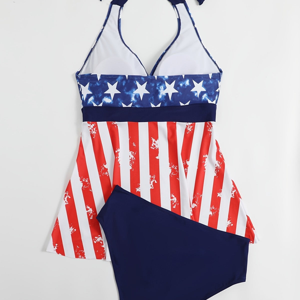 Women's Swimsuit with Fashionable Star and Stripe Pattern