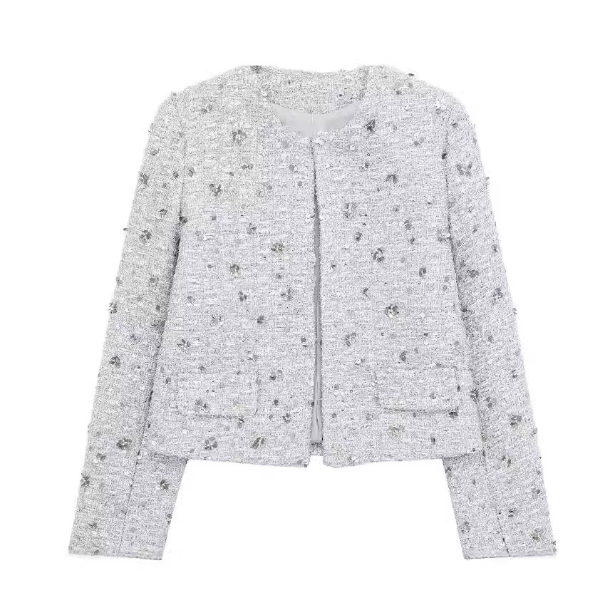 Women's Elegant Jacket with Textured Design