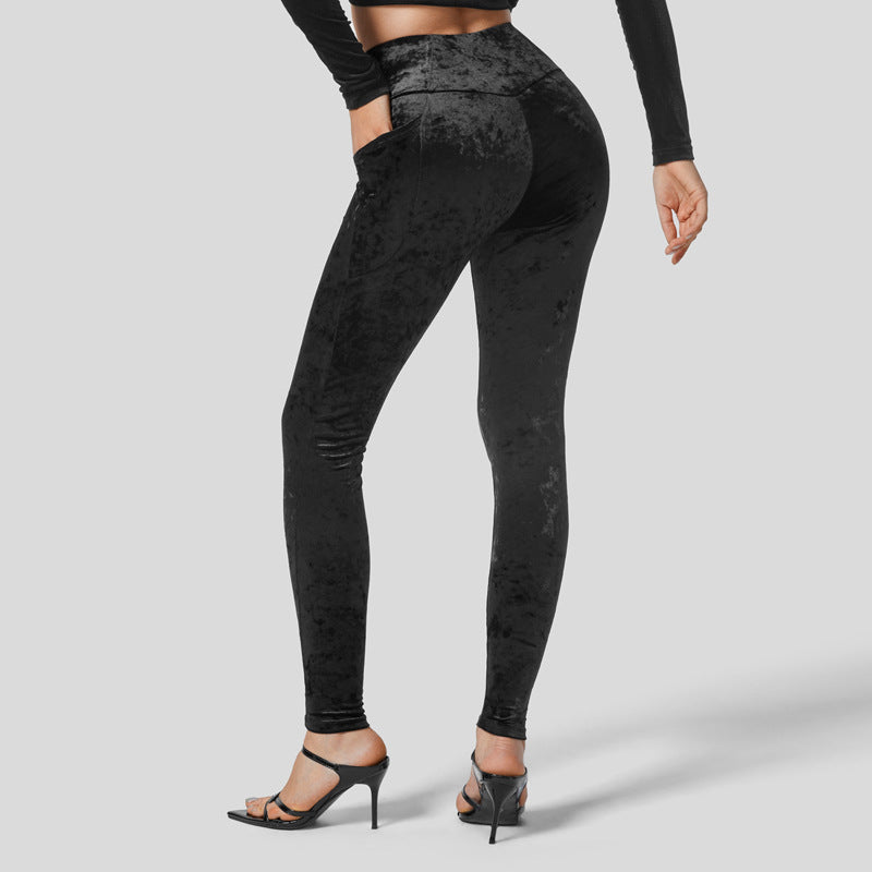 Women's High-Quality Velvet-Finish Leggings